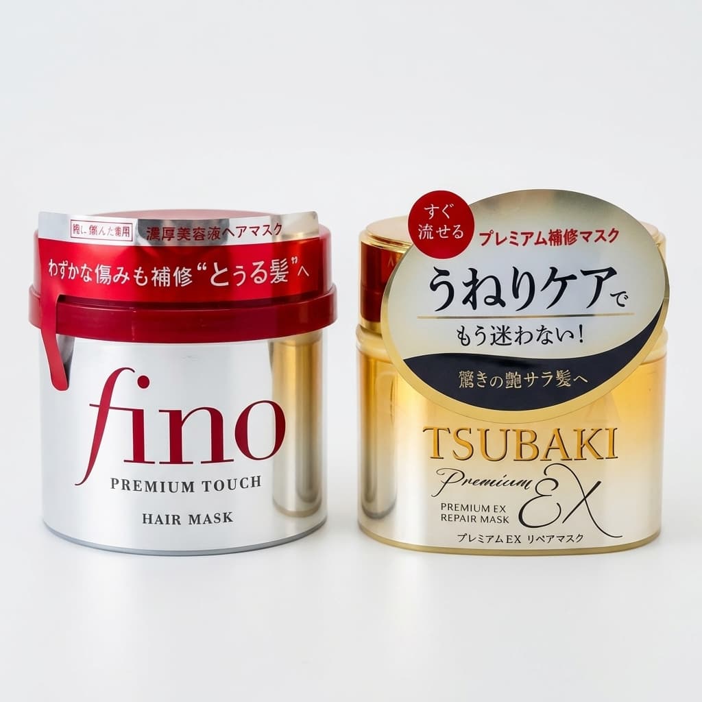 Fino Hair Mask vs Tsubaki Hair Mask comparison